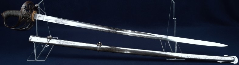 Cambridge University Rifles 1827 Pattern Officers Sword, Sir Lucas Eustratios Ralli 2